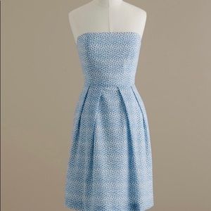 J crew petite printed embossed Lorelei dress 2P